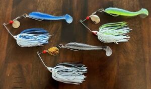 New ListingSims Tackle 3 pack 3/8oz Spinnerbait/Swimbait Gizzard, Sexy, Blue Back Predator