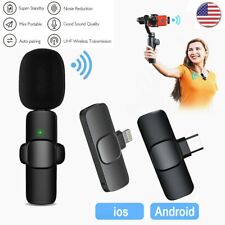 Lavalier Wireless Microphone Audio Video Recording Mini Mic For Android/iphone