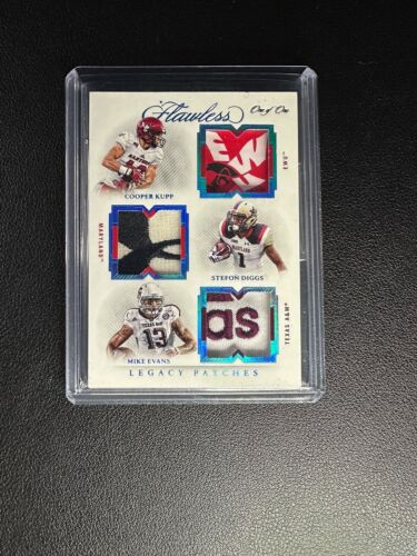 COOPER KUPP STEFON DIGGS MIKE EVANS 2022 FLAWLESS COLLEGIATE LEGENDARY PATCH 1/1