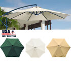Patio Umbrella Replacement Canopy 6/8 Ribs Parasol Top Cover Outdoor Market Yard