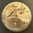 Antique Hampton Roads 18s Pocket Watch Movement Parts/Repair 21j Swiss Fake