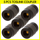 New Listing5 Pack Toslink Coupler Digital Optical Audio Adapter Optic Fiber Cable Extender