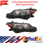 Pair Headlights for 2018 2019 2020 2021 2022 Toyota Camry Left and Right Side