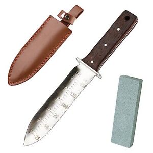 Hori Hori Garden Knife 12'' Trowels Manual Weeders Tool Doubleedge Stainless Ste