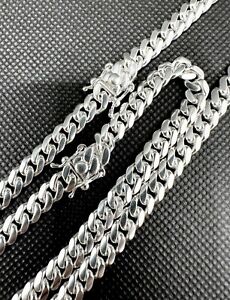 ITALY .925 STERLING SILVER MIAMI CUBAN CHAIN 6MM 24