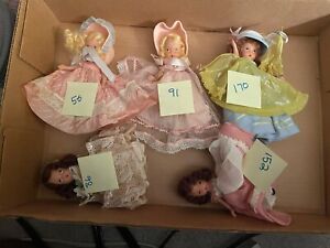 New ListingVintage Nancy Ann Storybook Bisque Dolls Lot of Five - 56,91,170,86,152