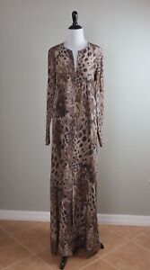 BCBG MAX AZRIA NWT $378 Gilmour 100% Silk Printed Maxi Dress Size Small