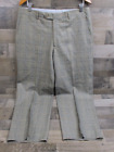 Luciano Barbera Pants Mens 50 Gray Wool Italian Dress Trousers Actual 36x30