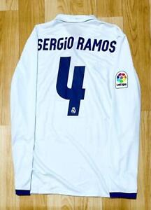 Sergio Ramos Real Madrid 16/17 Size M adidas Long Sleeve Jersey Original