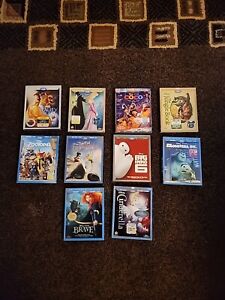 New Listing10 lot  Disney/Pixar Blu Ray Film Lot  all with sleeves Jungle Book, Coco, Brave