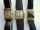 Lot 3 Running Vintage Bulova Hallmark Lord Elgin Men's Wristwatches