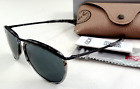 Ray-Ban Olympian Aviator Sunglasses Gray Gradient Havana Green Lens Case Cloth
