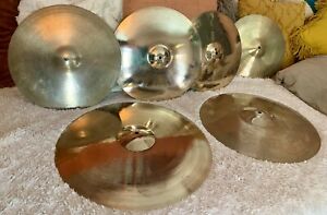 Cymbal Lot of 6 Assorted AA Sabian - Zildjian - CB - In VTG Zildjian Hard Case