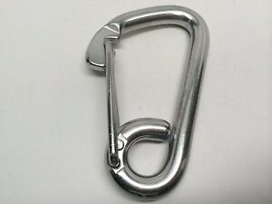 Pactrade Marine Boat SS316 Rigging Secure Safety Spring Snap Hook With Eye 5x3''
