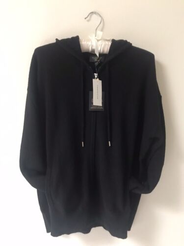 charter club cashmere Sweater With Zip Up And Hoodie & Pockets , Large Size