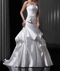 Beautiful Bridal Wedding Dress gown Enzoani 8 Ivory Ruching Strapless BT13-6 NWT