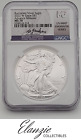 2022-W BURNISHED Silver Eagle NGC ADVANCE RELEASES MS70 Gaudioso Engraver Series