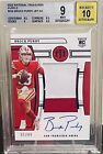 BROCK PURDY BGS 9 2022 NATIONAL TREASURES ROOKIE PATCH AUTO PURPLE 01/49 RPA RC