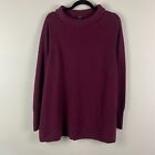 Talbots 100% Cashmere Sweater Womens 2X Purple Long Sleeve Pullover