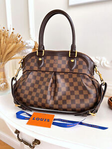 Louis Vuitton Trevi PM Damier Ebene Handbag Shoulder Bag Purse - Free Shipping