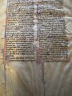 RARE Illuminated Manuscript Bible Leaf 1235 On Vellum
