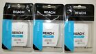 REACH Waxed Unflavored Dental Floss  3-Pk  55yd/1980 inches/Each Pack