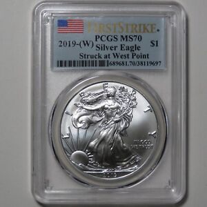 2019 (W) American Silver Eagle - PCGS MS70 - West Point First Strike