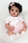 Angelbaby Lifelike Reborn Baby Dolls Black Girl 23inch Realistic African Amer...