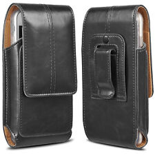 Vertical Carry Leather Belt Clip Holster Pouch Case Cover for iPhone Samsung