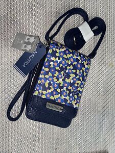 Nautica Sail Mate Phone Wallet, Wristlet, Crossbody with Blue Multi Retail $49