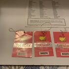 Set of 4 1995 Masters Golf Tournament Tuesday Practice Round Tickets with sheet