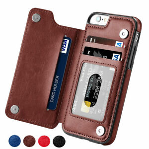 Wallet Card Case Cover Leather Magnetic For iPhone 14 12 13 15 PRO MAX XS XR 8 7