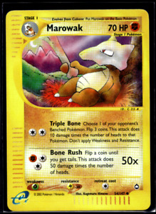 Marowak 54/147 Reverse Holo Uncommon Aquapolis 2002 Pokemon Card