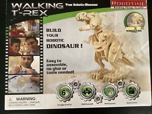 NEW Walking T-Rex Robotic Dinosaur Roaring Sounds Build It 6+ No Glue Tools #898