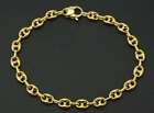 Real 14K Yellow Gold 7mm Puffed Mariner Link Chain Bracelet 5.5gr