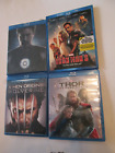Marvel Lot of 4 Blu-ray DVD MCU Ironman 1 and 3, Xmen Wolverine, Thor dark world