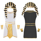 Mens Costume Masquerade With Cuffs Set Cosplay God Gladiator Role-playing Dress