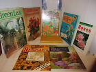 Vintage English Gardening books, lot of 8,covers indoor plants to garden to tree