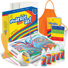 Marbling Paint Kit for Kids 5 with Tray Apron 5 Colors Water Paint Set Craft Kit
