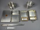 Vintage Camping Meal Mess Kits Japan Tin Cups Italy Lot w/ Chop Sticks