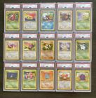 Lot Of 15 1999 Pokemon Jungle 1st Edition Common And Uncommon Cards PSA 9