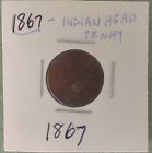 1867 Indian Head Cent Ungraded