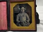 Awesome Antique 1/6th Plate Tinted Daguerreotype Early 1840s
