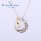925 Sterling Silver Mothers Gift I Love You To The Moon Mom Pendant Necklace*043