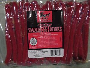 Amish Smokehouse Beef Sticks 50ct Bulk, Spicy