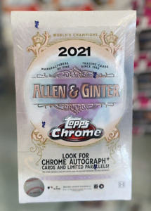 2021 Topps Chrome Allen & Ginter Baseball Hobby Box - Factory Sealed