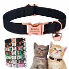 Personalized Cat Collar Engraved Name ID Tag Small Kitten Puppy Collar with Bell
