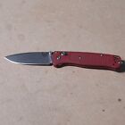 New ListingBenchmade 535 Bugout Custom Red And Silver Axis Lock S30V Knife