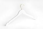 Adult White Wooden Top Hanger with Gold Hook (Box of 50)