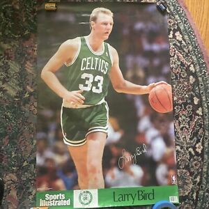Vintage Larry Bird Poster Sports Illustrated Boston Celtics NBA Hall Of Fame